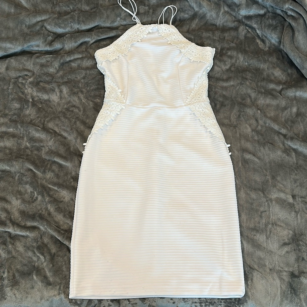 As U Wish Medium white lace dress zip back
